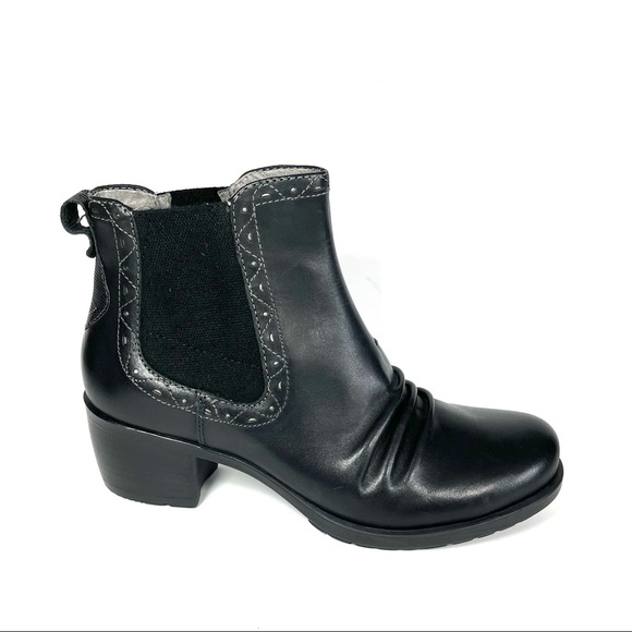 Earth Denali Aspect Ankle Boots Black Leather - Picture 3 of 12